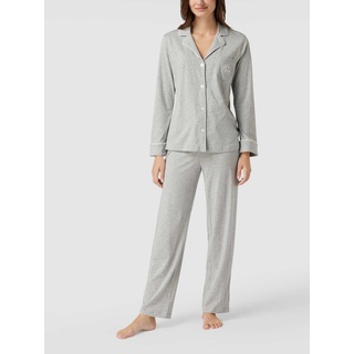 Pyjama aus Baumwoll-Modal-Mix, Mittelgrau, L