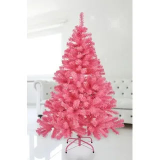 Künstlicher Weihnachtsbaum 180 cm in rosa - mit Metallständer - pink | Tannenbaum Kunstbaum Christbaum Tanne unecht Kunststoff Baumständer Pastelldesign Mädchentraum Tischbaum Dekotanne