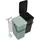2er Set dark grey/jade green