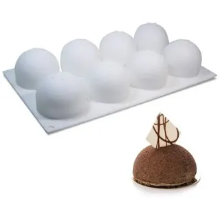 8 Hohlräume Silikon Backform Kugel für Moussee Schokolade | Antihaftende Silikonform Kugel Temperaturen von -40 °C bis 230 °C Spülmaschinenfest B