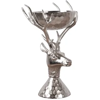 deluke Deko-Schale IDA Aluminium Silber 42x25x25cm Alu-Dekoration Wohnzimmer Schlafzimmer