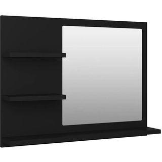 vidaXL Badspiegel Schwarz 60x10,5x45 cm Holzwerkstoff