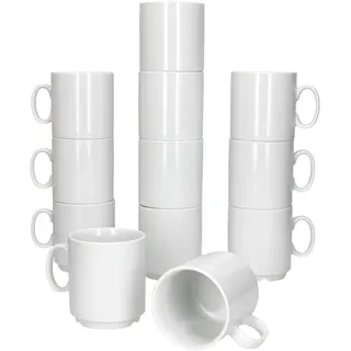 Mambocat Kaffeetasse 0,25 l Weiß 12 St.