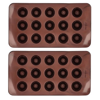 Birkmann Pralinenformen 2er Set CHOCOLATERIE, Braun - 11,5 x 21 cm - Silikon - Gugelhupf