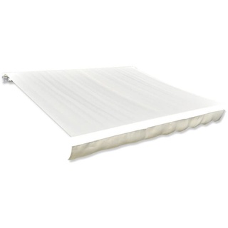 furnicato Markise Markisenbespannung Canvas Creme 4x3 m (ohne Rahmen) (1-St) weiß