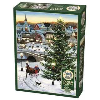 Outset Media Corp COBBLE HILL PUZZLES - Weihnachten im Dorf 1000 Teile