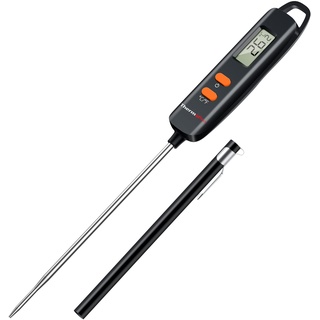 ThermoPro TP516 Digitales Fleischthermometer Bratenthermometer Küchenthermometer mit Langer Batterielaufzeit Thermometer Küche mit Hülle, für Braten, Kochen, Grillen, Flüssigkeiten, Baby-Ernährung