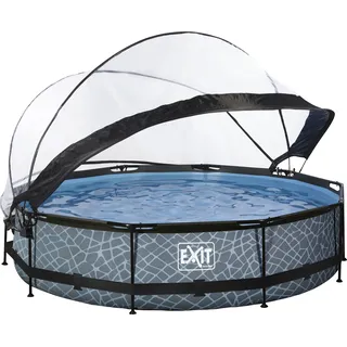 EXIT TOYS Stone Pool  360 x 76 cm inkl. Filterpumpe und Abdeckung