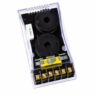 Sinuslive CR-235 2-Wege Lautsprecher Frequenzweiche 250 Watt max., 100 Watt RMS, 3500 Hz / 12 dB, 4–8 Ohm, mit Folienkondensator im Hochtonzweig, Car-HiFi Frequenzweiche
