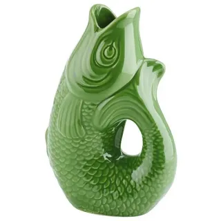 Giftcompany Gift Company Vase Monsieur Carafon S, Dekovase in Fisch-Form, Steingut, Green Bay, 25 cm, 1087403008