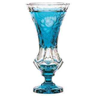 ARNSTADT KRISTALL Tischvase Vase Primerose azur (34 cm) - Kristallglas mundgeblasen · von Hand ges (1 St)