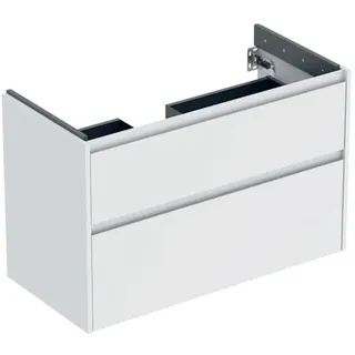 Geberit Waschtischunterschrank 2 Schubladen 94,8 x 60,6 x 44,6 cm Weiß / lackiert seidenmatt