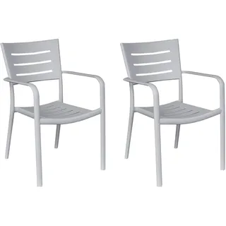 LC Garden Vesta Gartenstuhl 55 x 70 x 106 cm grau 2 St.