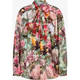 More & More Schluppenbluse mit Print Beige 34