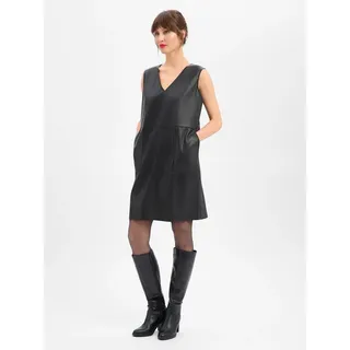 Opus Wancy Minikleid Lederoptik Schwarz 38