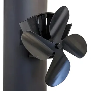 FireFix Ofenventilator 4-flügelig für das Rauchrohr 18 x 18,7 x 7 cm Schwarz