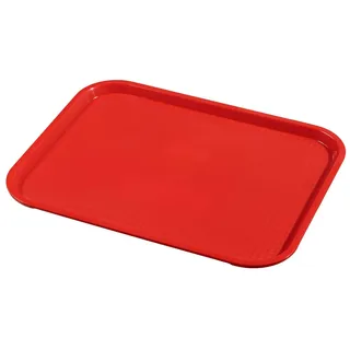 aro Serviertablett, Kunststoff, 34,5 x 26,5 x 2 cm, rechteckig, stapelbar, rot