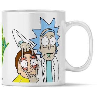 Rick and Morty Tasse Rick and Morty Keramikbecher, Kaffee- und Teebecher Tasse 330ml weiß