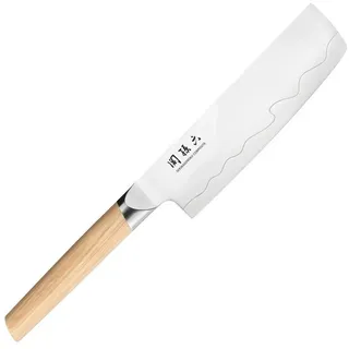 KAI Seki Magoroku Composite Nakiri-Messer 16,5 cm Heller gemaserter Pakkaholzgriff