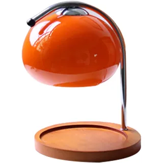 Tnfeeon Aromakerzen-Schmelzlampe, Dimmbare Holz-Metall-Glas-Einstellbare Knopf-Kerzenwärmer-Lampe für Schlafzimmer (Dimmschalter)