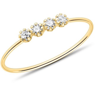 Unique Goldring Ring für Damen von Unique aus 9K Gold mit Zirkonia (Größe: 48mm) goldfarben 48