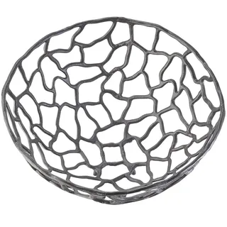 Dekoschale , braun , Aluminium , Maße (cm): H: 19  Ø: 40