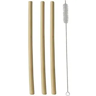 Papstar Bambus-Trinkhalm "pure", 230 mm, natur, Strohhalm, Braun