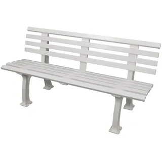 Proregal Gartenbank Antigua 3 Sitzer Weiß HxBxT 74 x 150 x 54 cm Witterungskunststoff & UV Beständiger Kunststoff Parkbank Sitzbank