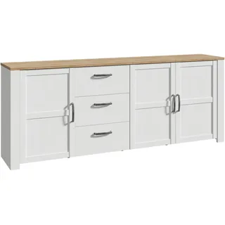 Forte Sideboard Bohol 220,8 x 87 x 42 cm Riviera Eiche / Sibiu Lärche Hell