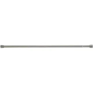 iDesign 78470 Duschvorhangstange, extra kurze Teleskopstange aus Edelstahl, ausziehbare Duschvorhangstange ohne Bohren für Dusche und Badewanne, mattsilberfarben, 66 - 107 cm