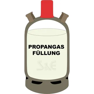 11 kg Propangas Füllung für graue Eigentumsflasche