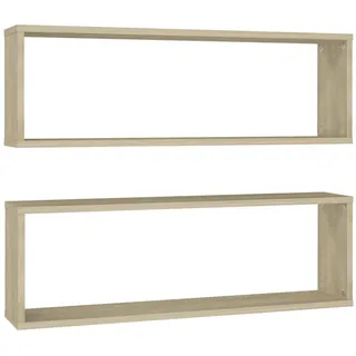 vidaXL Wandregal 2 Stk. 80 x 15 x 26,5 cm Braun