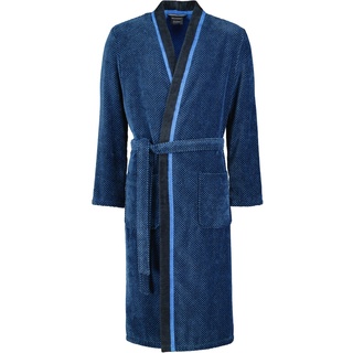 CAWÖ Bademäntel Herren Kimono 4839 blau-schwarz - 19 L Schwarz