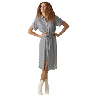 Vero Moda Bumpy Calf Kurzarm Midi-kleid Snow White / Stripes India Ink M
