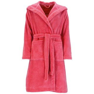 bugatti Damenbademantel Damen Bademantel mit Kapuze Romina, Baumwolle, hohe Markenqualität rosa M - 104 cm