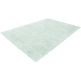 Teppich KAYOOM "Bali 110" Teppiche Gr. B/L: 160 cm x 230 cm, 40 mm, 1 St., blau (pastellblau) Esszimmerteppiche flauschig und weich, UNI-Farben, hochflorig, hochwertiges Material