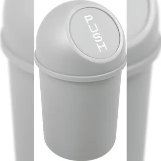 Helit Push-Mülleimer 6 l Grau