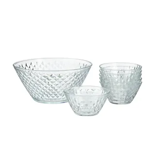 Peill+Putzler Schalenset  ROMBO ¦ transparent/klar ¦ Glas ¦ Maße (cm): B: 29,9 H: 23,6 T: 24.0