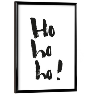 artboxONE Poster mit schwarzem Rahmen 18x13 cm Typografie Hohoho - Lettering - Bild Weihnachten hohoho Lettering