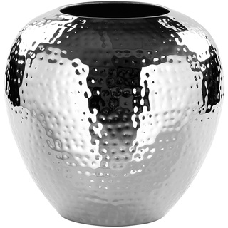 Fink Vase LOSONE gehämmert (DH 25x25 cm) DH 25x25 cm grau Blumenvase Blumengefäß - grau