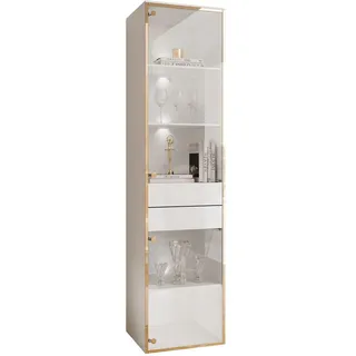 lookway Vitrine Aurora 45 x 40 x 181 cm Weiß