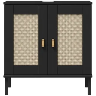 woodroom Waschbeckenunterschrank 62 x 65 x 40 cm Schwarz