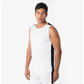 Damen/Herren Basketball Trikot ärmellos - Tank 100 weiß