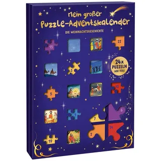 Carlsen Verlag Mein großer Puzzle-Adventskalender - Die Weihnachtsgeschichte 600 Teile