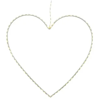 MARELIDA Leuchtherz 60 cm weiß