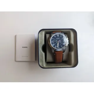 Fossil FS5210 Herrenuhr Grant Chronograph Leder hellbraun mit Geschenkbox 5 ATM