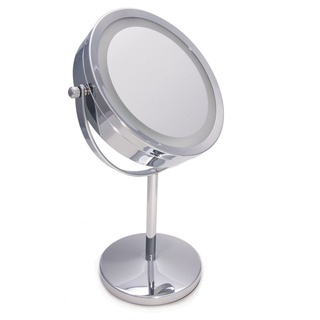 Airel Schminkspiegel | Spiegel Vergrößern | Siegel Beleuchtete 2 in 1 | Kosmetikspiegel mit LED - Licht | 360 Grad Einstellbare Drehung | Duschspiegel Rasierspiegel | Standspiegel Make up