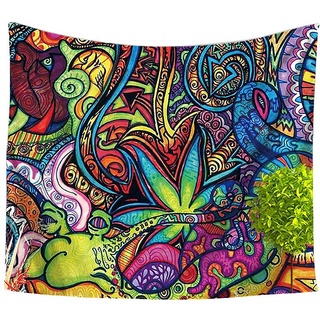 WPCASE Goa Wandtuch Wandteppich Wald Tuch Wand Wandtuch Wandteppich Mandala Wandteppich WandtüCher Wandteppich Psychedelic Tapestry Wandtuch Psychedelic Mandala Wandtuch 150 * 130