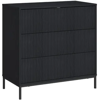 [en.casa] Nykapin 80 x 80 x 40 cm Schwarz