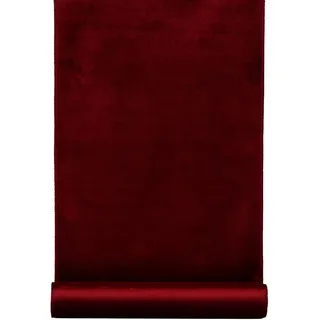 naninoa 1 Rolle SAMT Dekostoff z.B. Tischläufer, Tischdecke, Tischband. 1,8m lang. 35cm breit. Farbe: Weinrot, dunkelrot, Burgund, ROT - BRAUN